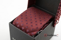 Бордовый узкий галстук в коробке Roberto Fzancrin