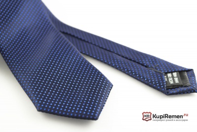 Синий мужской галстук Roberto Fzancrin в точку - kupiremen.ru