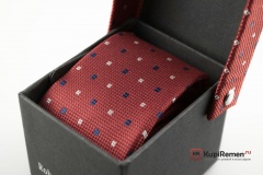 Узкий красный галстук Roberto Fzancrin в коробке