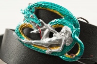 Ремень "Девушка и змея" 3D