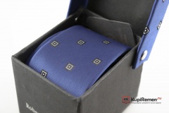 Узкий галстук Roberto Fzancrin синего цвета с квадратами