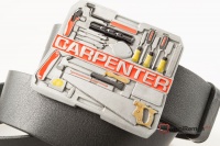 Кожаный ремень с пряжкой "CARPENTER TOOL BOX" (Инструменты плотника) 3D
