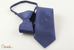 Тёмно-синий подростковый завязанный галстук Lider