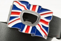 Кожаный ремень с прягой "Флаг Англии с открывалкой"