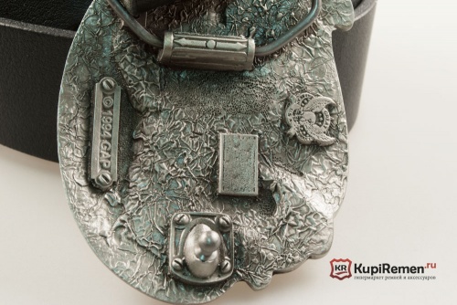 Кожаный ремень с пряжкой "FIRE FIGHTER" (Пожарный) - kupiremen.ru