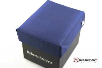 Однотонный узкий галстук Roberto Fzancrin синего цвета - kupiremen.ru