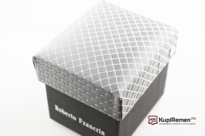 Серый узкий галстук в коробке Roberto Fzancrin - kupiremen.ru