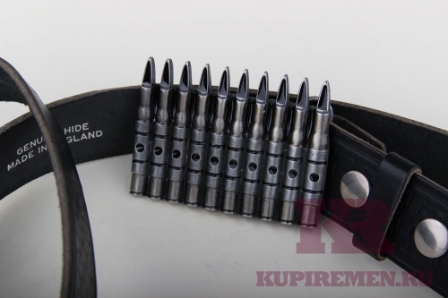 Кожаный ремень с пряжкой "MACHINE GUN BELT" - kupiremen.ru