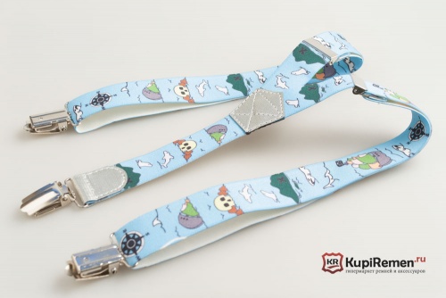 Подростковые подтяжки ZG  "Пиратский корабль" - kupiremen.ru