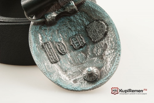 Кожаный ремень с пряжкой "Орнамент" - kupiremen.ru