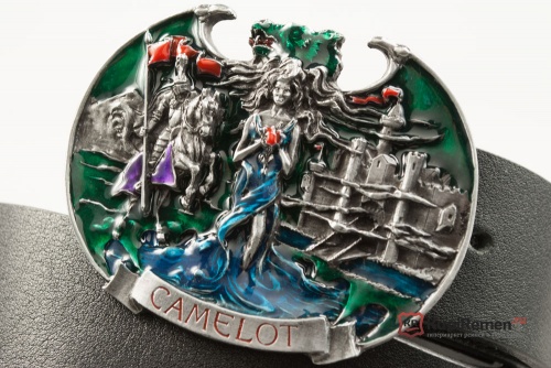 Кожаный ремень с пряжкой "CAMELOT" (Камелот) 3D - kupiremen.ru