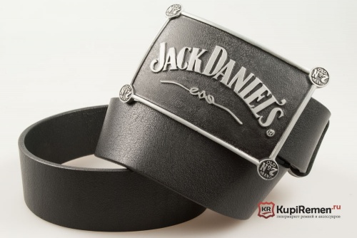 Кожаный ремень с пряжкой "JACK DANIEL'S" - kupiremen.ru