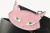 Кожаный ремень с пряжкой "MEAN KITTY PINK" (значит котенок розовый) - kupiremen.ru