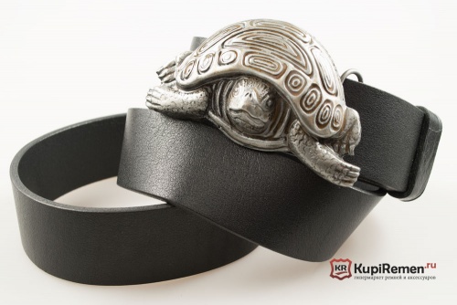 Кожаный ремень с пряжкой "TORTOISE" (Черепаха) 3D - kupiremen.ru
