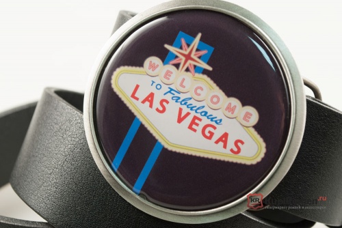 Кожаный ремень с пряжкой "Las Vegas" (Лас Вегас) - kupiremen.ru