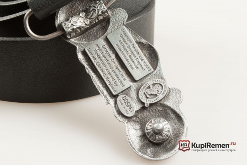 Кожаный ремень с пряжкой "Ацтекский орнамент" - kupiremen.ru