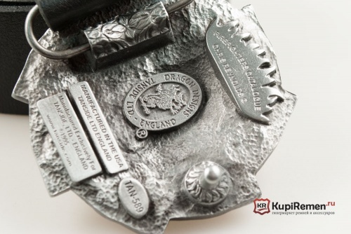 Кожаный ремень с пряжкой "FIREFIGHTER EMBLEM" (эмблема пожарного) - kupiremen.ru