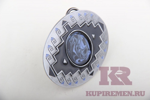 Кожаный ремень с пряжкой "Орнамент" - kupiremen.ru