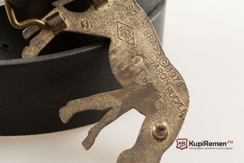Кожаный ремень с пряжкой "HORSE GRAZING" (Пасущаяся лошадь) 3D - kupiremen.ru