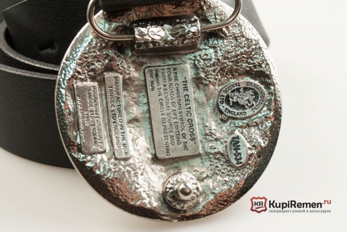 Кожаный ремень с пряжкой "Кельтский крест" - kupiremen.ru