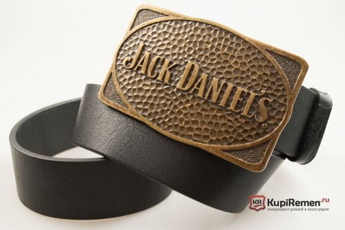 Кожаный ремень с пряжкой "JACK DANIEL'S" - kupiremen.ru