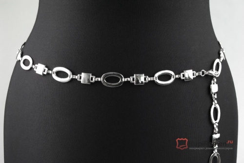 Женский пояс-цепочка ZG Accessory "Квадрат-Овал" - kupiremen.ru