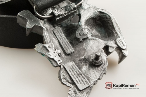 Кожаный ремень с пряжкой "Зелёный дракон" - kupiremen.ru