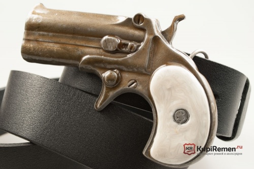 Ремень с пряжкой "DERRINGER (PISTOL)" (Дерринджер) 3D - kupiremen.ru