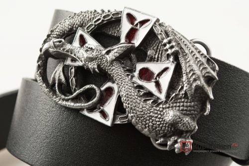 Кожаный ремень с пряжкой "DRAGON" (Дракон) 3D - kupiremen.ru