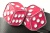 Кожаный ремень с пряжкой "DICE PINK" (Розовые кости) - kupiremen.ru