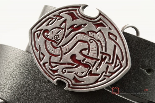 Кожаный ремень с пряжкой "CELTIC DRAGON" (Кельтский дракон) - kupiremen.ru