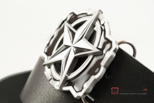 Кожаный ремень с пряжкой "NAUTICAL STAR" (Северная звезда) - kupiremen.ru