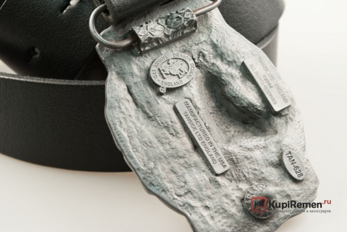 Кожаный ремень с пряжкой "STAFFORDSHIRE BULL TERRIER"  - kupiremen.ru