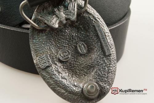 Кожаный ремень с пряжкой "BULLDOG" (Бульдог) 3D - kupiremen.ru