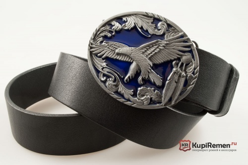 Кожаный ремень с пряжкой "Орёл" 3D - kupiremen.ru