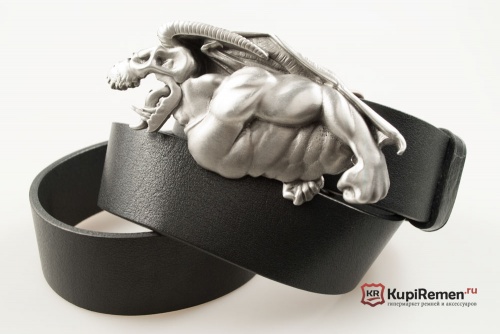 Кожаный ремень с пряжкой "STEALTH" (Невидимый) 3D - kupiremen.ru