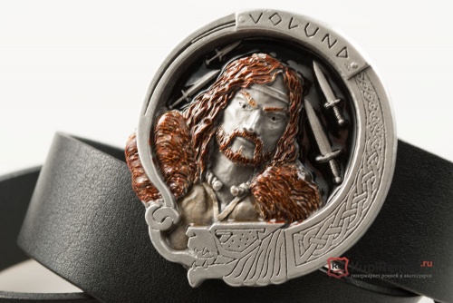 Кожаный ремень с пряжкой "Volund" (Велунд) 3D - kupiremen.ru