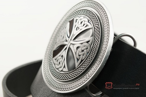 Кожаный ремень с пряжкой "CELTIC CROSS" (Кельтский крест) - kupiremen.ru