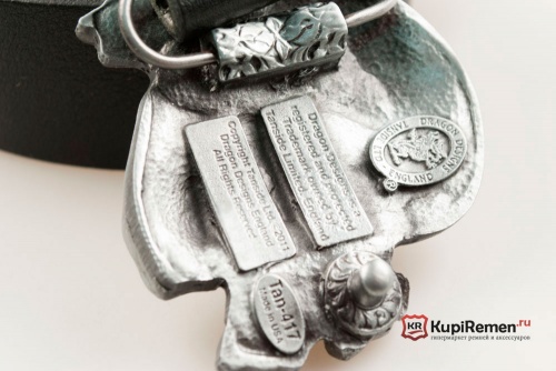 Кожаный ремень с пряжкой "Череп с костями" - kupiremen.ru