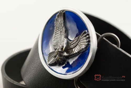 Кожаный ремень с пряжкой "EAGLE FLYING" (Полёт орла) 3D - kupiremen.ru