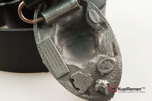 Кожаный ремень с пряжкой "Розы на орнаменте" 3D - kupiremen.ru