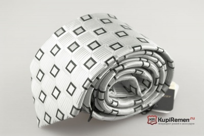 Серый мужской галстук с нагрудным платком в коробке - kupiremen.ru