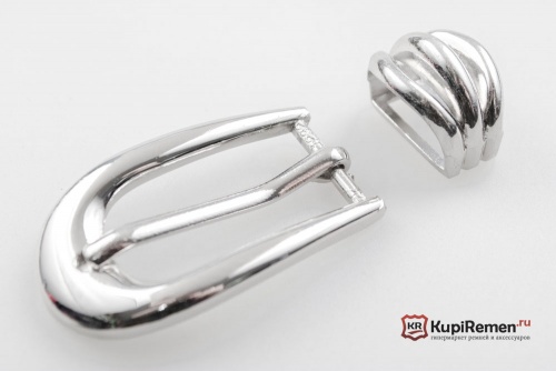 Пряжка с металлическим тренчиком для женского ремня 20 мм - kupiremen.ru