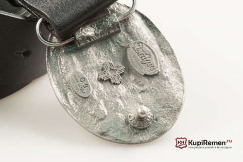 Кожаный ремень с пряжкой "Индейский орнамент" - kupiremen.ru