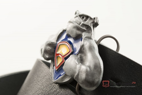 Кожаный ремень с пряжкой "SUPER DOG" (Супер собака) 3D - kupiremen.ru
