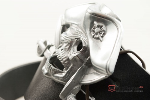 Кожаный ремень с пряжкой "PIRATE SKULL" (Пираткий череп) - kupiremen.ru