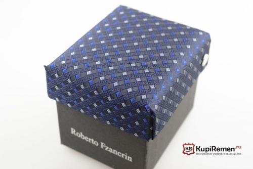 Узкий галстук Roberto Fzancrin синего цвета - kupiremen.ru