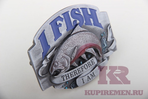 Кожаный ремень с пряжкой "Я рыба" - kupiremen.ru