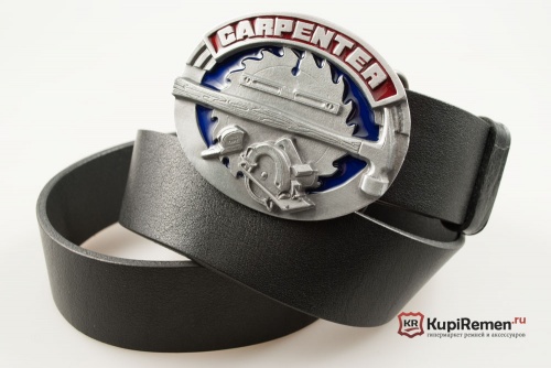 Кожаный ремень с пряжкой "CARPENTER" (Плотник) 3D - kupiremen.ru