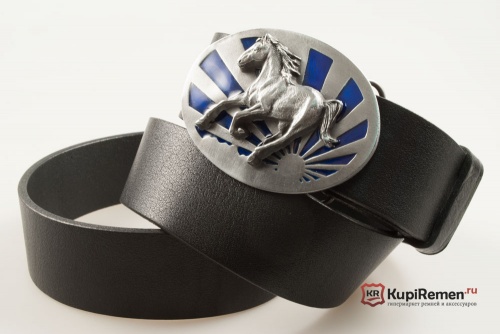 Кожаный ремень с пряжкой "Лошадь" 3D - kupiremen.ru